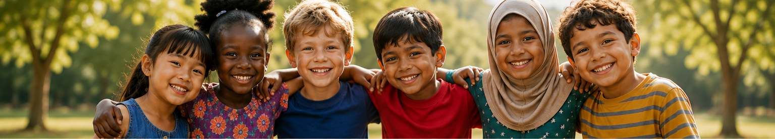 Smiling children supported by Heaven On Earth Foundation