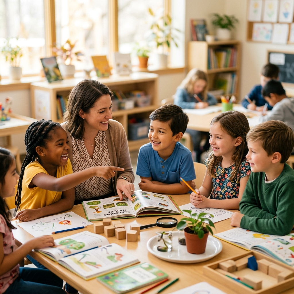 Children learning in a community classroom