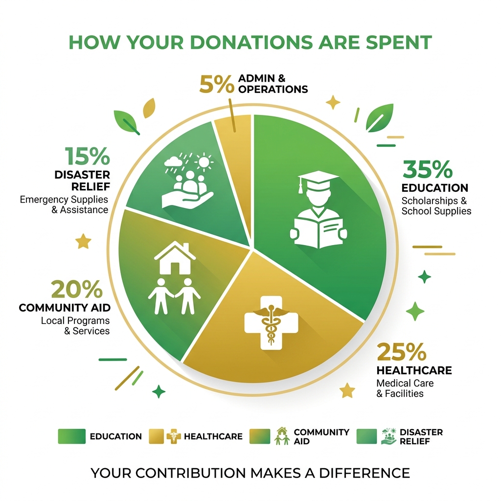 HOEF Donation Allocation Infographic